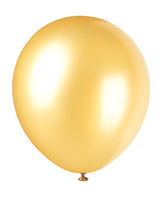 12" Latex Balloons – 8ct Gold Party Balloons